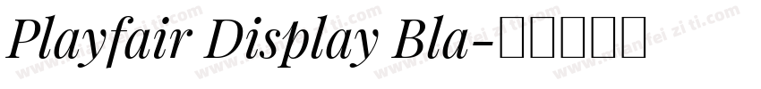 Playfair Display Bla字体转换